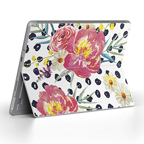 Surface Go 3 / Surface Go 2 Surface Go 全世代対応 専用スキンシール サーフェス go igsticker シール スキン 保護 フィルム ステッカー アクセサリー 012163 花 ドット ピンク