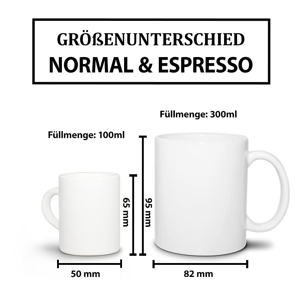 Bastel-Tassen ohne Druck zum Bemalen aus Hochwertiger Keramik Einzeln oder im Set/Mug/Cup/Becher/Pott Espresso Tasse (Henkel Rund) 12er Set