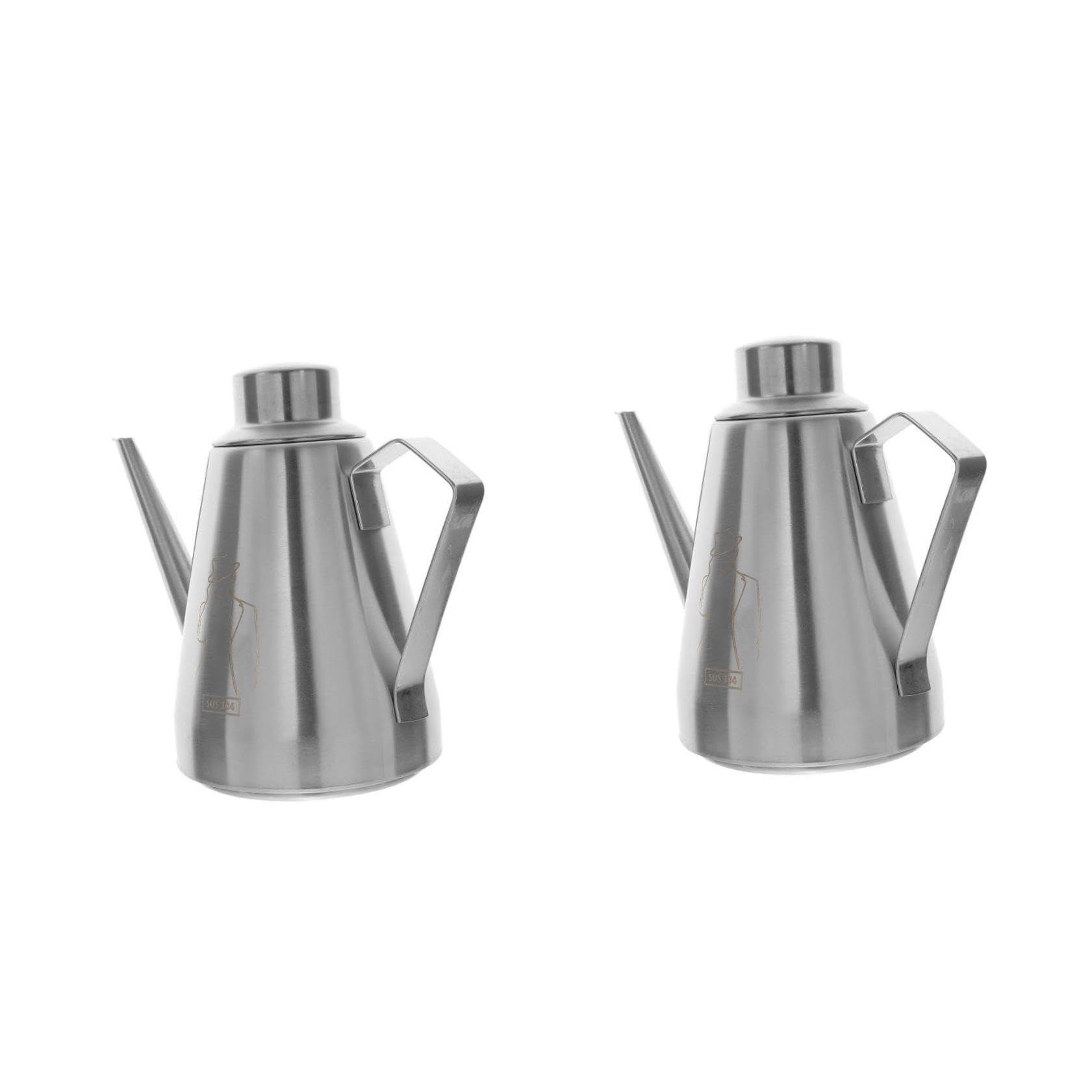 Cabilock 2piezas Botella Dispensadora De Aceite y Vinagre Inoxidable Cocina y Para Aderezos y Condimentos