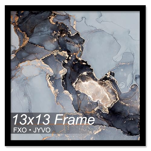 Fxojyvo 13x13 Frame Black Picture Frame for 13 x 13 Square Picture Poster Photo Light Weight and High Transparent 13 by 13 Frame for Wall - 1 Pack/Black/13 x13