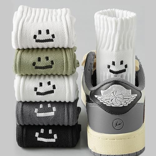 Image of 3 Pairs Slouch Socks for Women Soft Mid Calf Rib Scrunch Crew Tube Socks