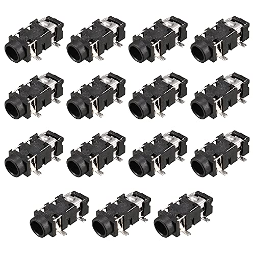 uxcell conector de audio 3.5 mm hembra PCB 5 pines pack 15 miniatura 1