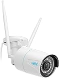 Reolink 5MP WLAN Überwachungskamera Outdoor, 2,4GHz/5GHz WLAN CCTV IP Kamera Aussen mit Personen-/Fahrzeugerkennung, IP66 Wetterfest, Nachtsicht, Bewegungsmelder, SD-Kartenslot, Zeitraffer, RLC-510WA