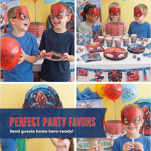 Image of Unique Spiderman Party Favors and Birthday Decorations - Spider Man Masks - Officially Licensed