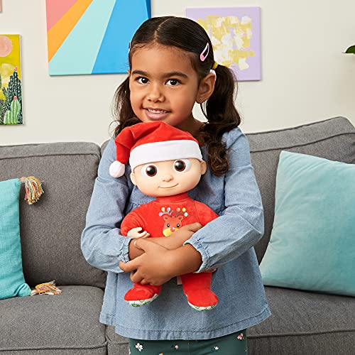 Image of CoComelon Musical Deck The Halls JJ - Includes JJ Roto Doll with Santa Hat - Festive Doll with Activated Sounds - Toys for Preschoolers