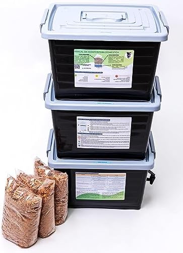 Composteira doméstica 105L kit econômico - Reduza seu lixo orgâni...