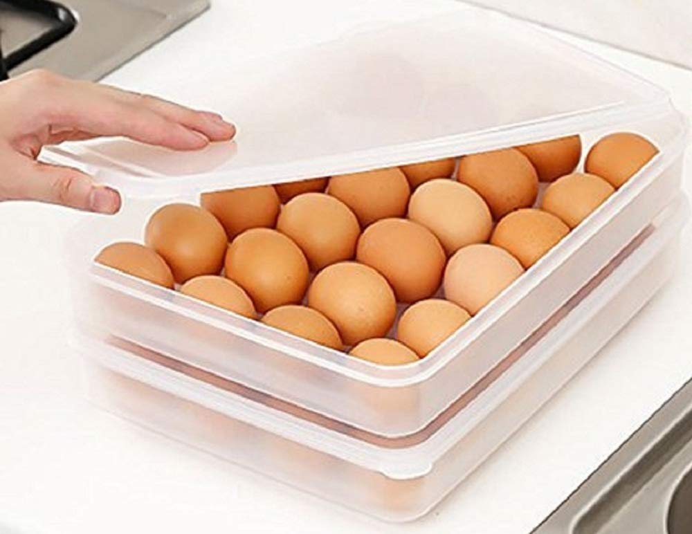 kytaste Egg Container Storage Box with Lid for 2 Dozen (24) Eggs 1
