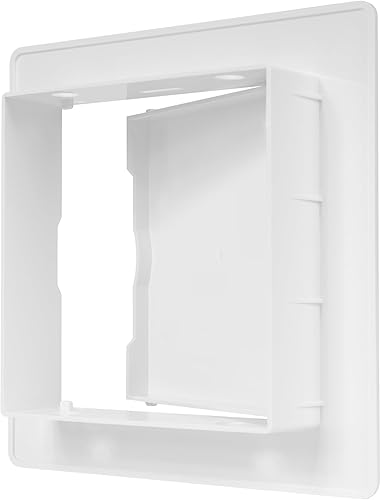 Miniatura 5 de Panel de acceso de plástico blanco de 4 x 4 pulgadas. Panel de puerta de eje de servicio. Plomería, electricidad, calefacción, panel de acceso de