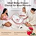 Baby Swings for Infants, Portable Stationary Infant Swing with 5-Speed Settings, Bluetooth Music & Timer, Suitable for Newborns up to 9 Months (Pink)