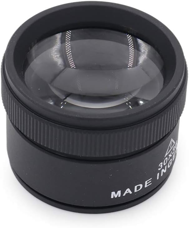 Optical Glass 30X Magnifying 2 Lens Loupe Jeweler Watch Magnifier Pocket Microscope Gift