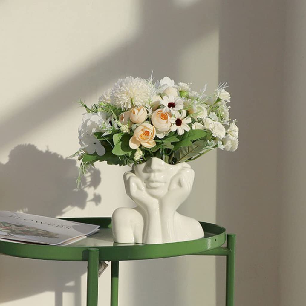 Amazon.co.jp: 北欧セラミックシミュレーション人間花瓶彫刻