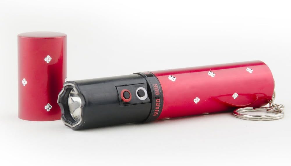Guard Dog Security Electra Concealed Lipstick Stun Gun with Flashlight, 100-Lumen (Red)