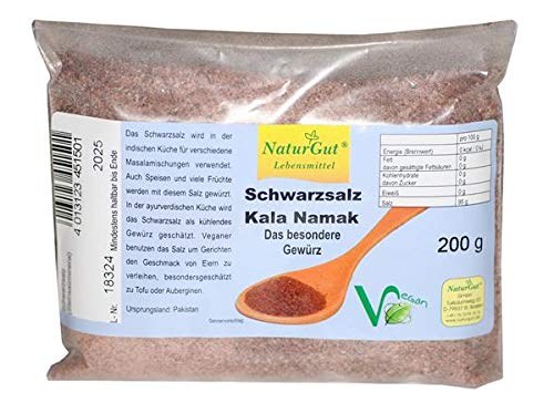 Sal negra, Kala Namak, tierra en el Polybeutel 200 g