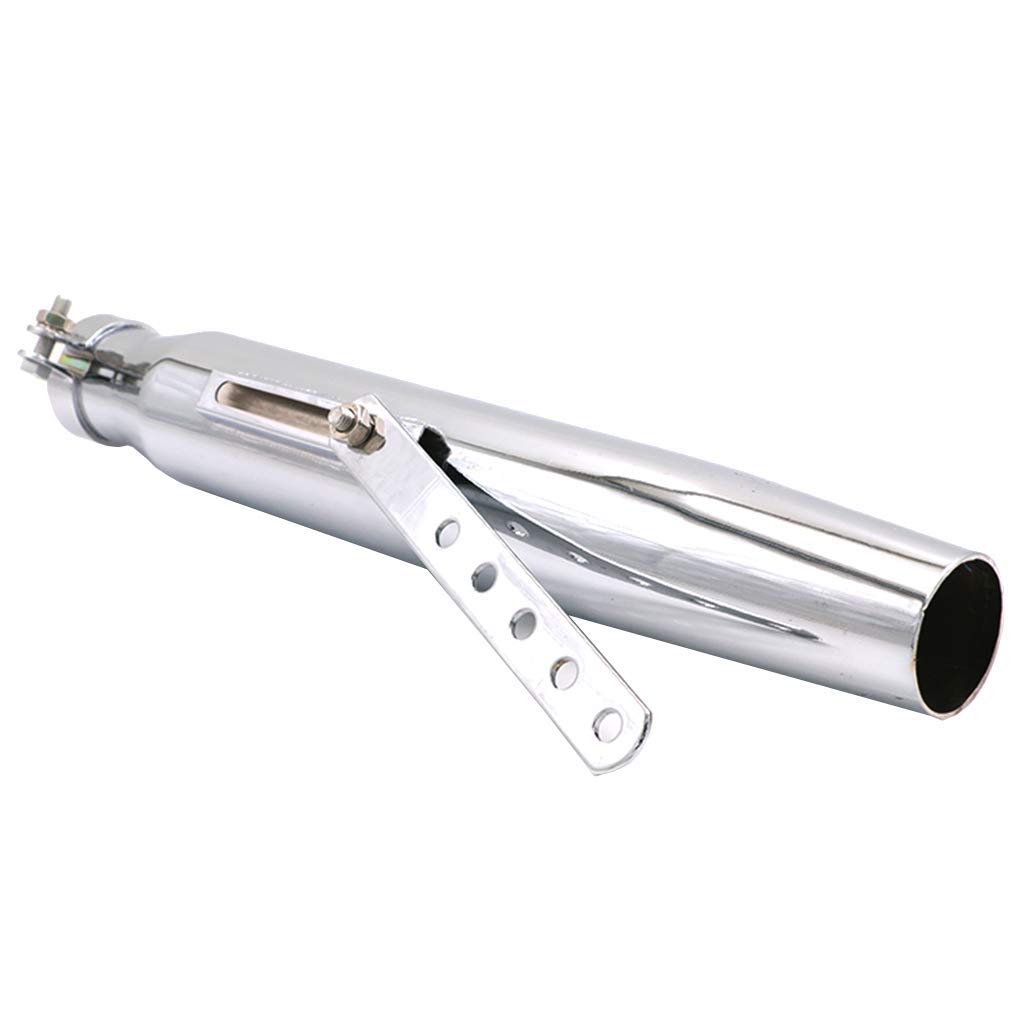Motorrad Auspuff Schalldämpfer Auspuffrohr für Honda CG EN125 XL883 1200 (Silber)