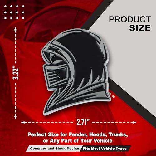 Image of Ninja Emblem, Custom 3D Car Badge - Universal Exterior Accessories for Car, Truck, SUV, Motorcycle (Set of 2) (Chrome)