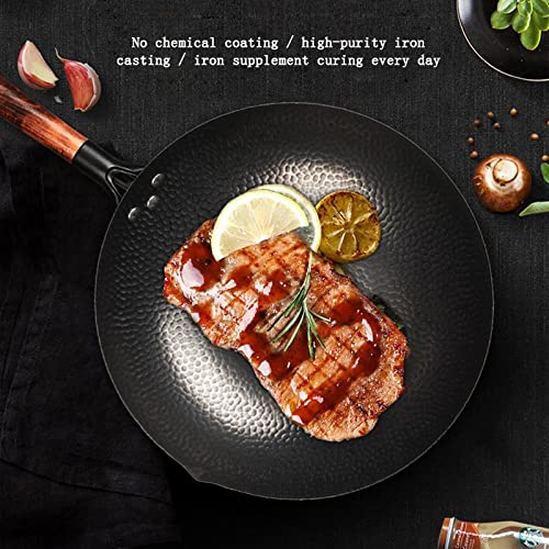 Wok tradicional de hierro 32cm con tapa de madera miniatura 3