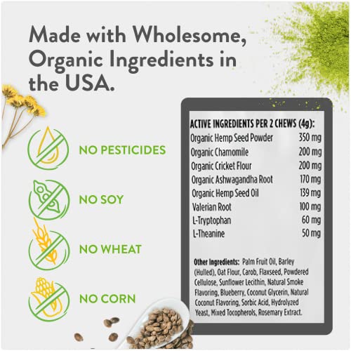 Green Gruff Calming Chews for Dogs - Organic Calming Dog Supplement - Veterinarian Approved - Dog Calming Treats to… - Image 6