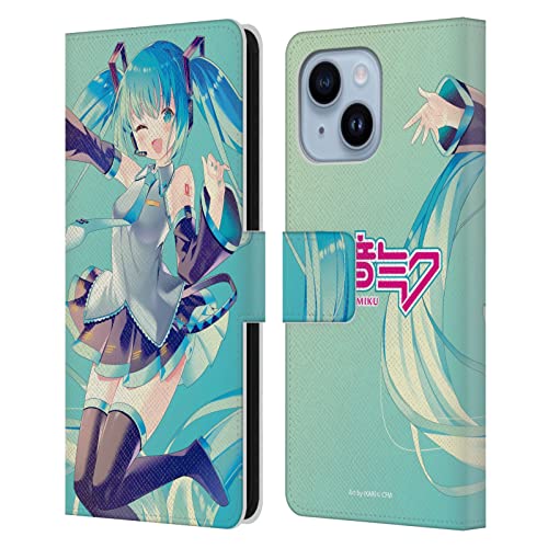 Hatsune Miku étui portefeuille cuir iPhone 14 Plus housse graphique protection