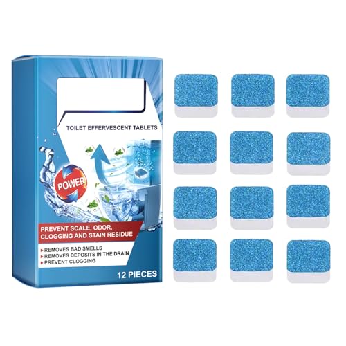 KOAHDE Tableta de Limpieza de Wc,Bloques de Limpieza de Inodoro Azules,Pastillas para Limpiar Baños,Tabletas de Limpieza de Inodoro,Pastillas Efervescentes para Limpieza de Inodoros