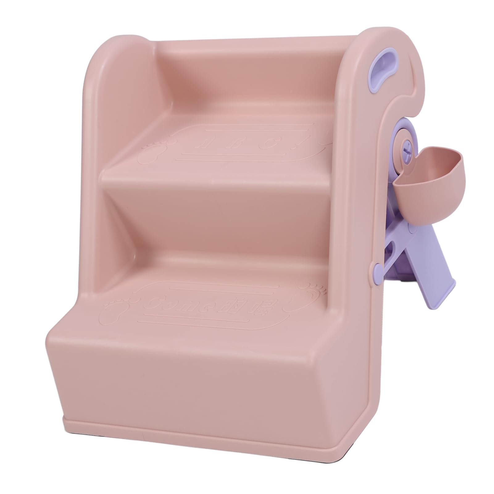 Sonew Sgabello Pieghevole per Bambini a 2 Gradini con Paraspruzzi e Design Antiscivolo per Usare il Vasino e l'uso in Bagno Verde (PINK)