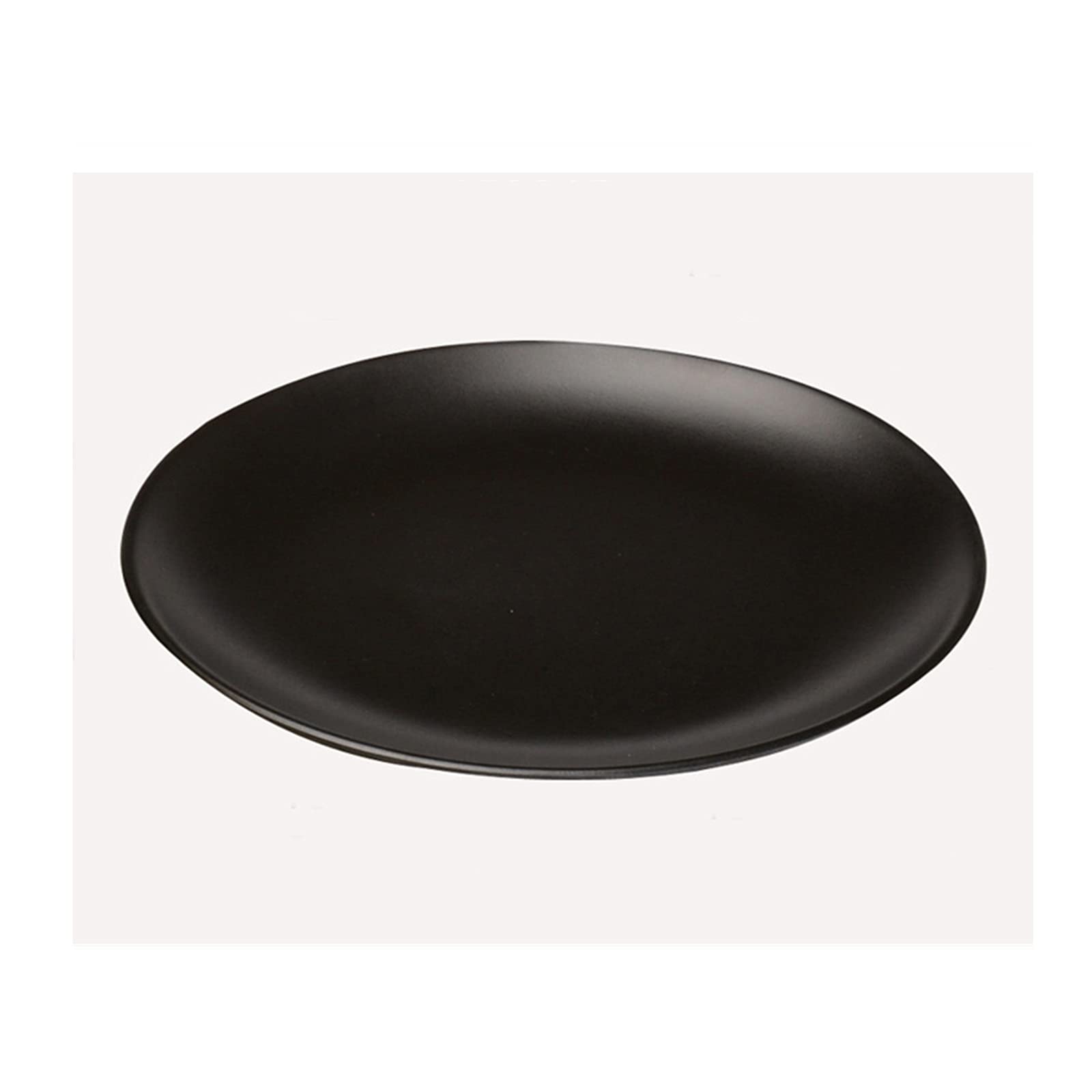 NZPOST Dinner Plate Black Melamine Round Tray Dinner Plate Dishes Food Snacks Sushi Steak Dinner Plates Fo