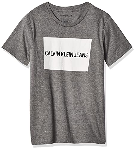 Image of Calvin Klein Big Boys' Track Logo Crew Neck T-Shirt