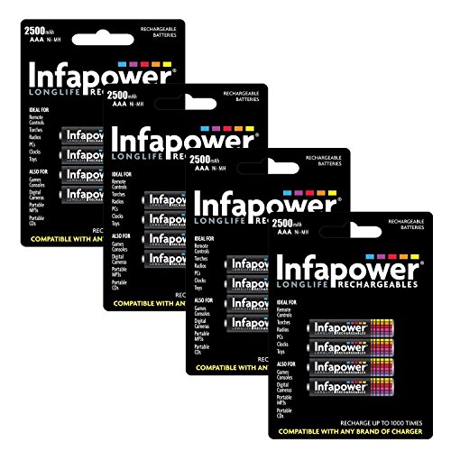 Energizer Recharge Universal 1400 mAh Rechargeable AAA Batteries, 4 Count