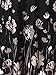 BAISHENGGT Women's Long Sleeve Loose Flared Tunic Top M Black Floral