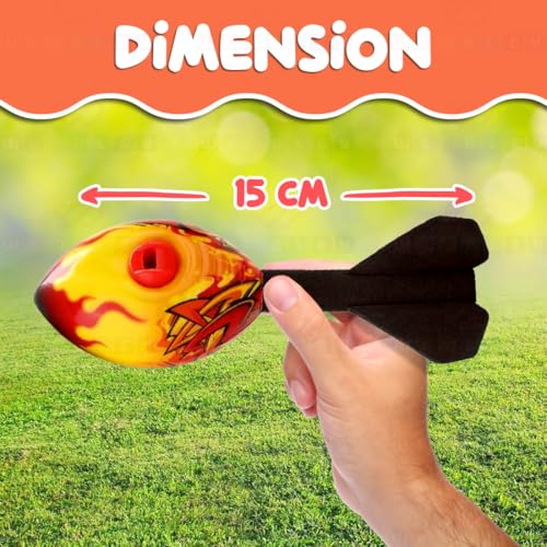 Image of Wembley Missile Foam Rocket Toys for Kids with Whistling Sound Aerodynamic Rocket Ball Fly High Action Launcher Outdoor Toys Gift for Boys Girls (Yellow)