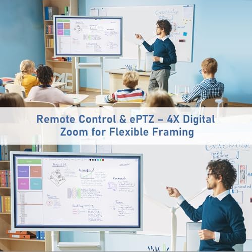 4K Webcam for PC, with 2 Microphone, 85° FOV Computer Cameras with Mirror & Flip Funtion, Remote, Precise Focus, Privacy Cover, Tripod, Webcam for PC, Great for for Computer/Zoom/Skype/Teams/Windows - 3