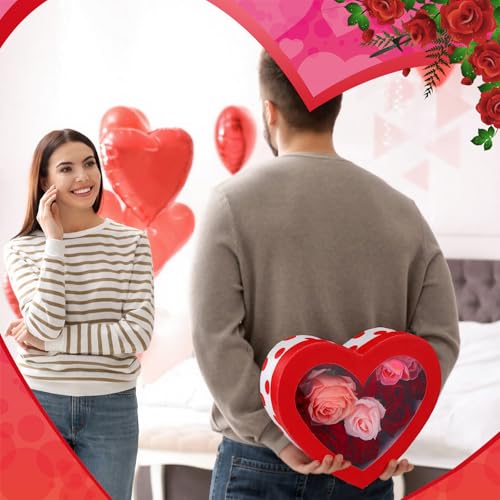 Cholemy 6 Pcs Heart Shaped Boxes with Clear Window Valentines Day Gift Boxes Nesting Heart Platic Storage Containers for DIY Projects Presents Candy Jewelry Mother's Day Gifts Exchange - Image 5