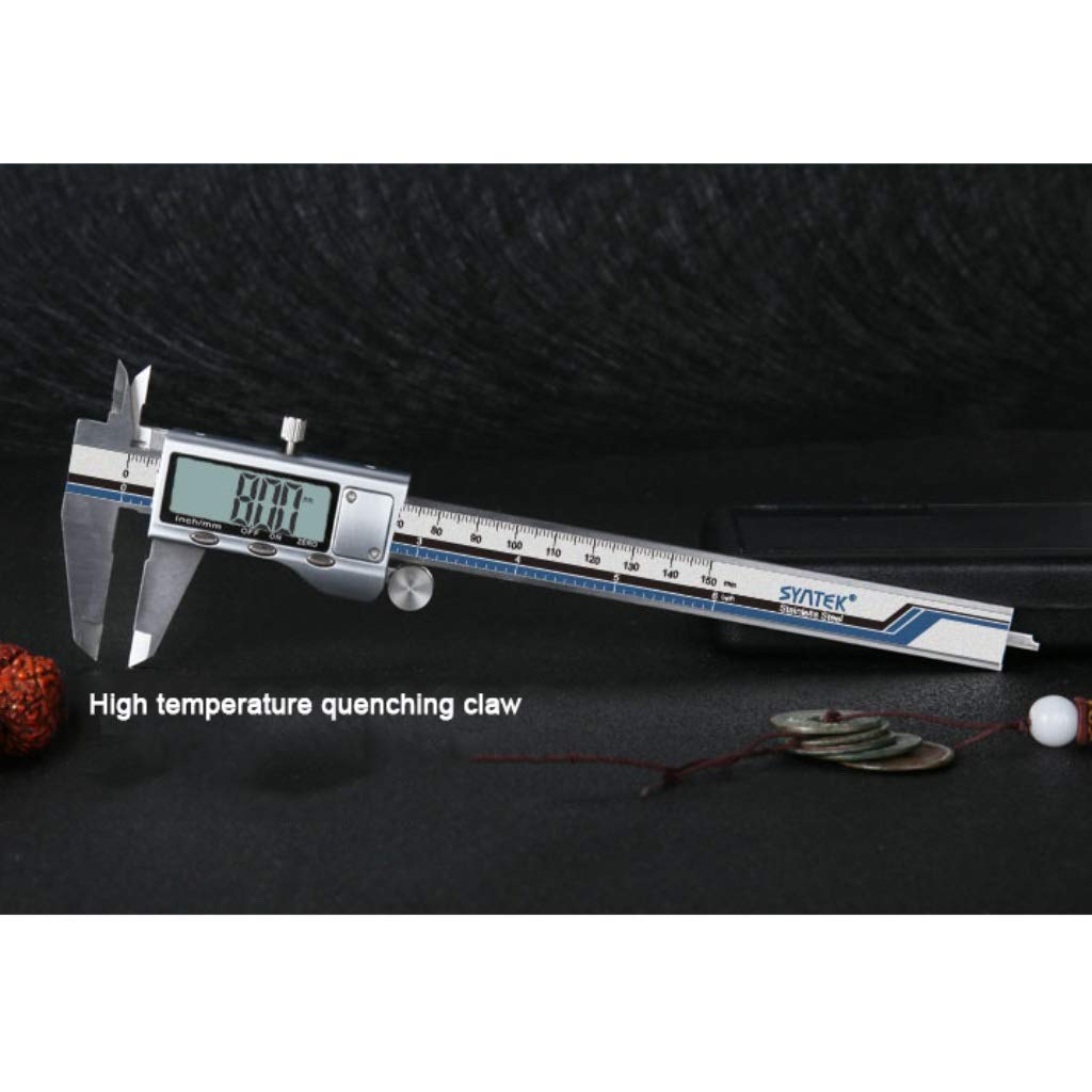 Suwalizki Elektroniczny Cyfrowy Cyfrowy Zacisk Ze Stali Nierdzewnej Vernier Caliper High Precision Industrial Pomiar Narzędzia Zakres: 0-150mm