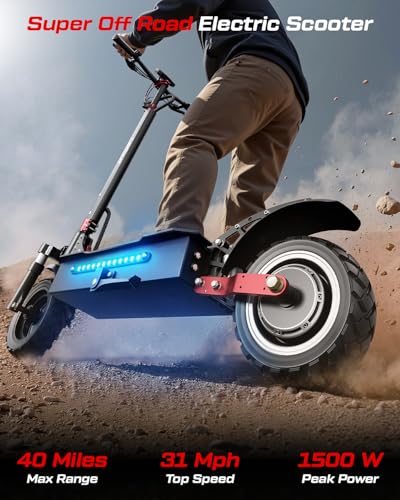 LEOOUT T88 Electric Scooter with Seat (Only) - 1500W Motor, 31 MPH Top Speed, 41 Mile Range - Image 4