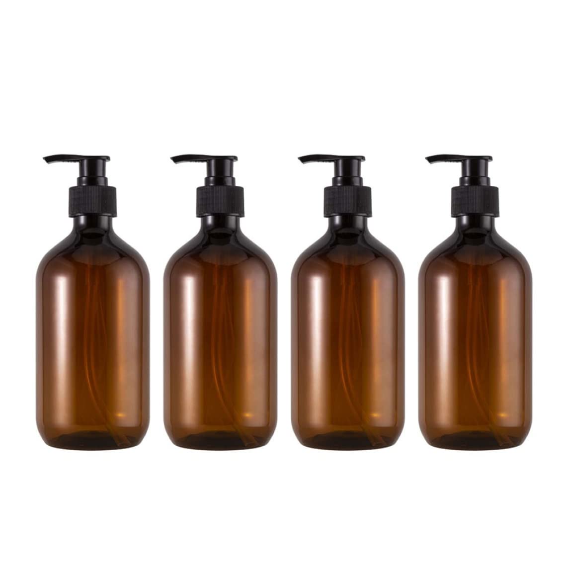 Empty Shampoo Bottle|Shampoo Bottles Soap Dispenser, Refillable Pump Bottle Empty Pump Dispenser for Bathroom Handwash Lotions Conditioner Shower Gel, 500ML 4PCS