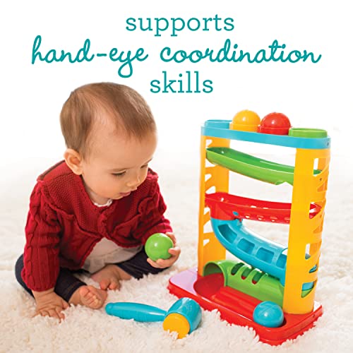 Infantino 216-050 Bop & Drop Ball Tower - Steam Educational Play, Hand-Eye Coordination Skills, And Cause And Effect Play For Babies & Toddlers thumb #1
