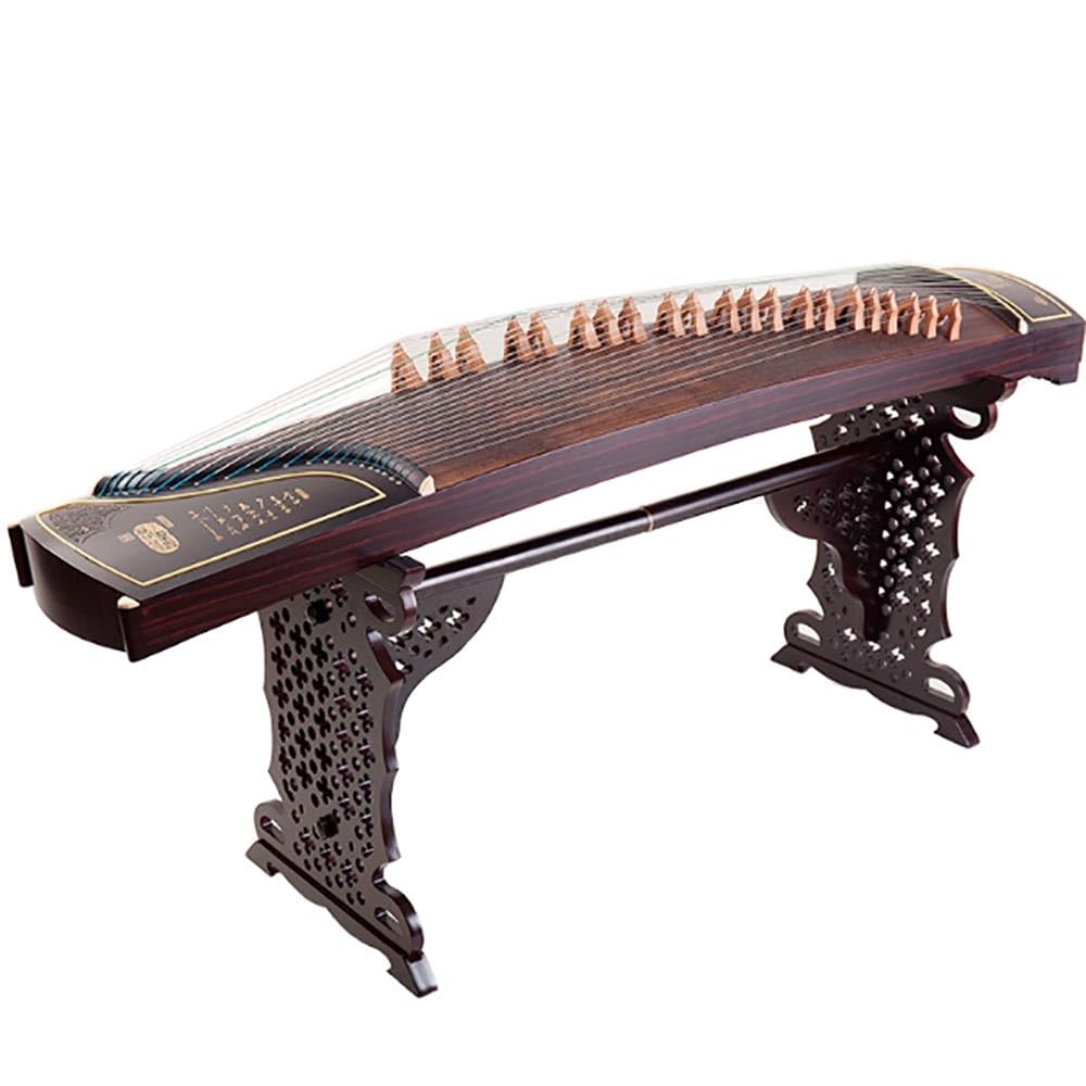 Guzheng Qin, dla początkujących i dorosłych, profesjonalne wykonanie, solidny czarny instrument z drzewa sandałowego