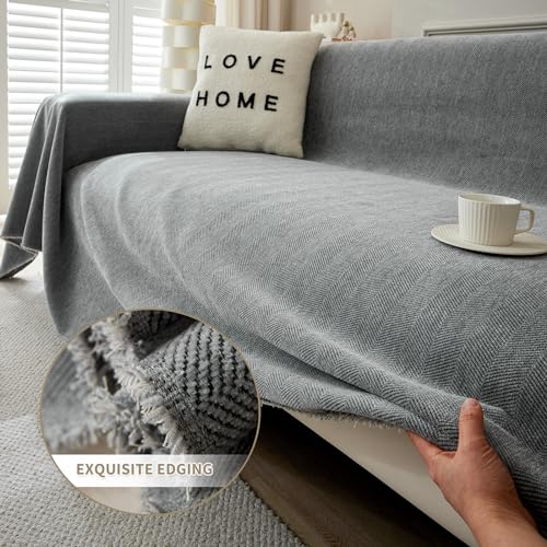 Couverture de canapé en chenille idéale pour vos soirées cocooning au salon - 4