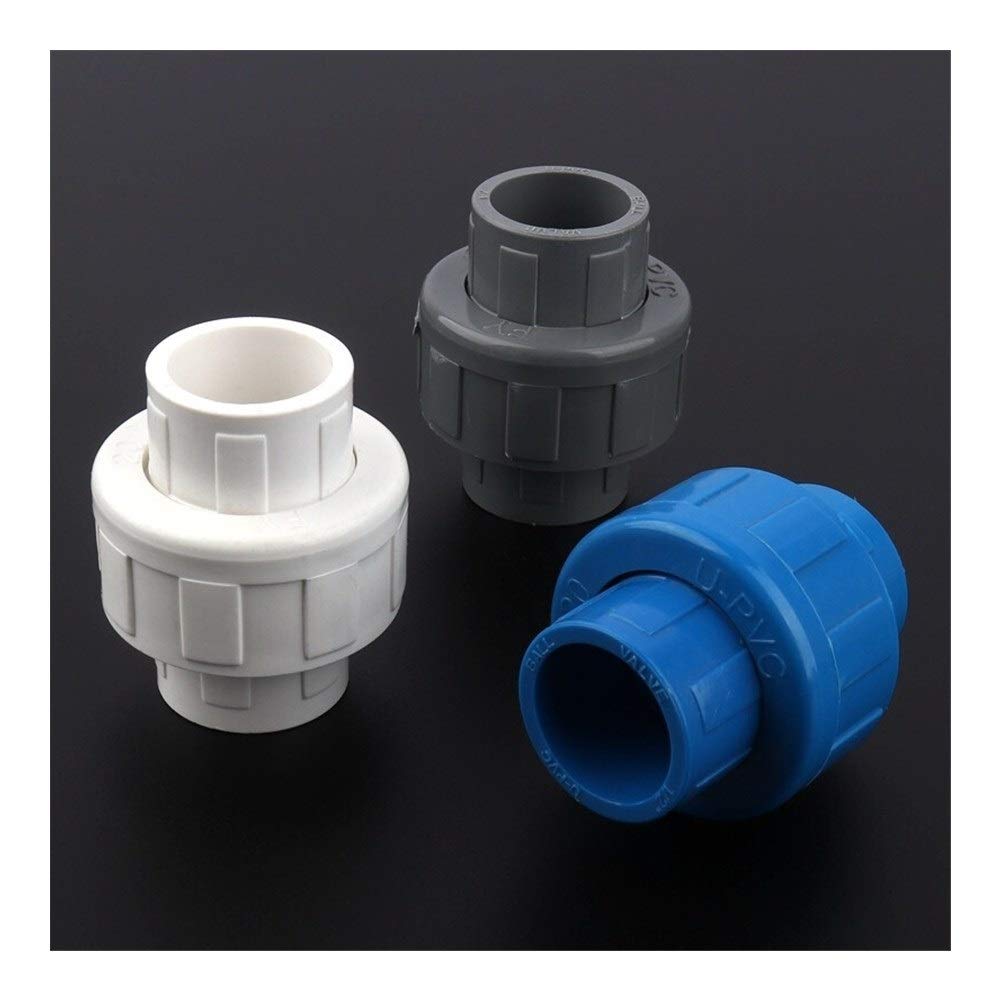 Accesorios para tuberías de riego, Conector de unión PVC 12/24/48 Piezas 20 mm ID for Manguera latón riego jardín Tanque Acuario