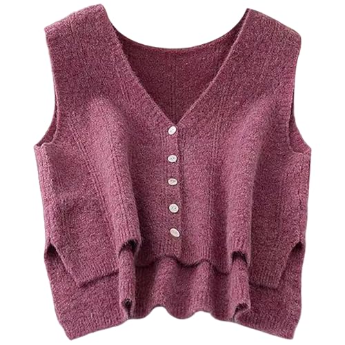Chalecos de punto para mujer cuello en V cárdigans sin mangas chalecos de spandex