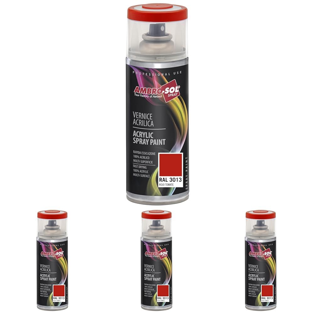 Pintura acrílica en spray para restaurar muebles y decoración exterior Rojo Tomate RAL 3013