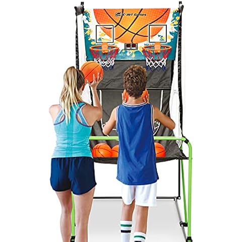 NET PLAYZ Electronic Basketball Arcade Game - Indoor Sport Games for Kids & Adults Birthday, Office Christmas Party Activities Style: Ejet Games, Black (EIR008402023) Cover