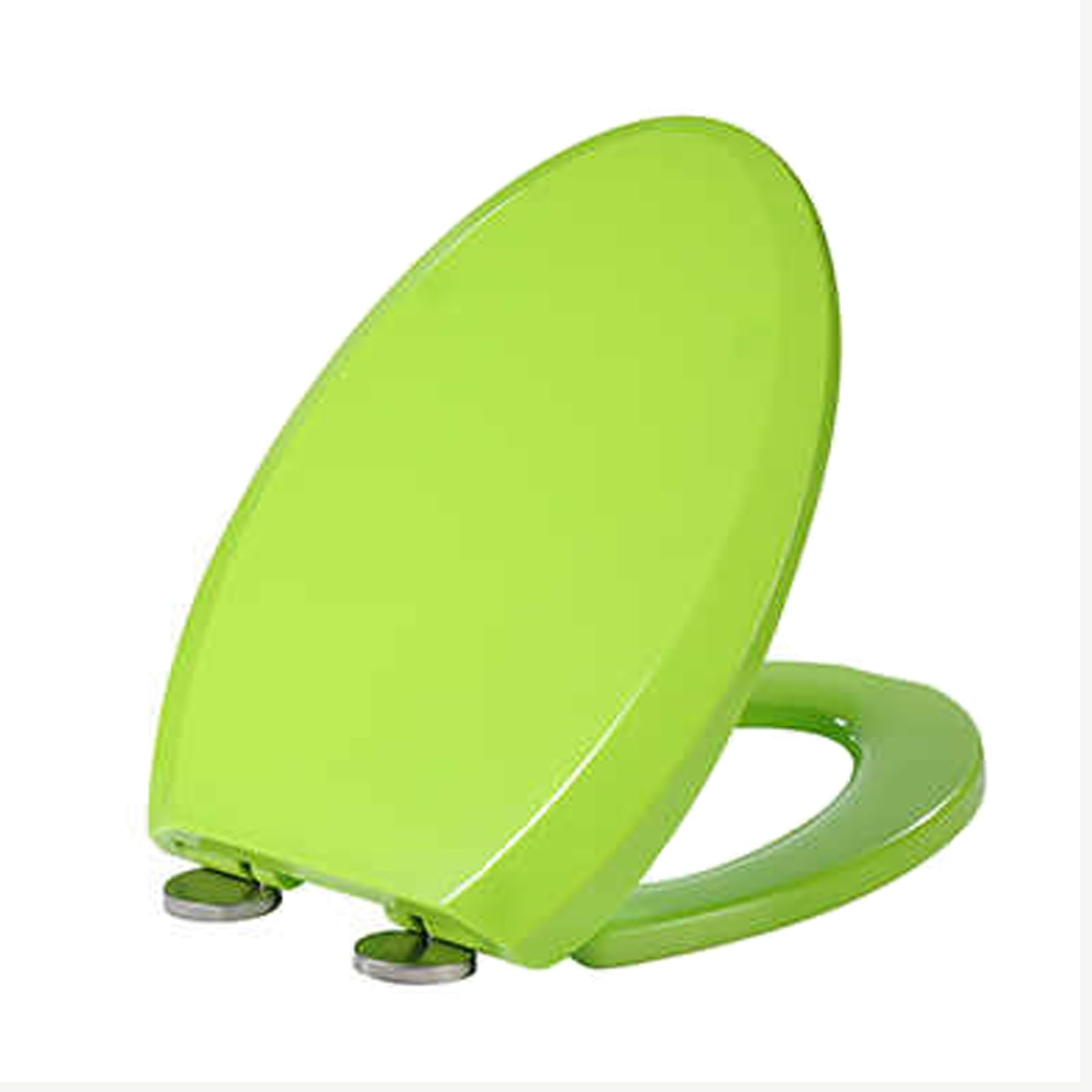 FLYIODFCXV Toilet seat, Plastic Elongated Soft Close Toilet Seat with Quick Release Hinge Easy Installation and Cleaning(Green)
