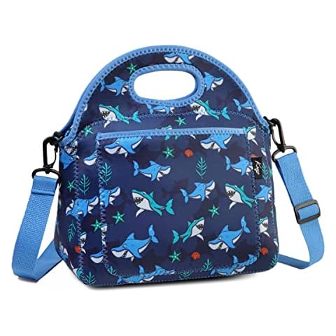 Kasgo Lunchtasche, Neopren Isoliert Lunch Tasche Kinder Mittagessen Tasche Kühltasche Einzigartiger Druck Lunchpaket Cover