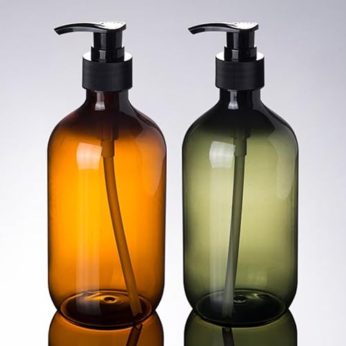 Miniatura 7 de ulafbwur Dispensador de botellas con bomba de plástico transparente, 30016.9 fl oz, loción, champú, gel de ducha, dispensador de jabón, botella de