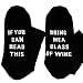 Unisex Women Men wine socks If You can read this Bring Me a Glass of Wine Socks (Free Size, Black)