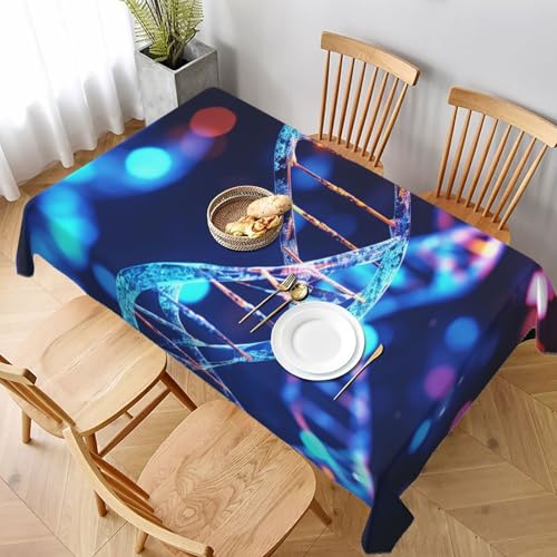 Nappe rectangulaire rustique 89x140 cm imperméable et infroissable pour table de repas - 6