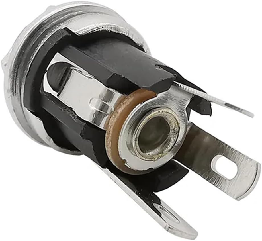 10PCS DC025M 5.5 * 2.1mm DC Socket with Nut 5.5x2.1 mm DC Power Jack Socket Female Panel Mount Connector DC-025M