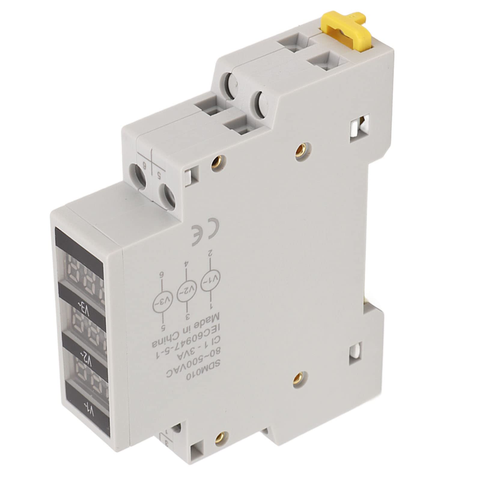 Nimomo Voltage Meter Voltmeter, 3 Phase Digital Display Ac 80‑500v Din Rail Mount,Current Protective Device For Measurement