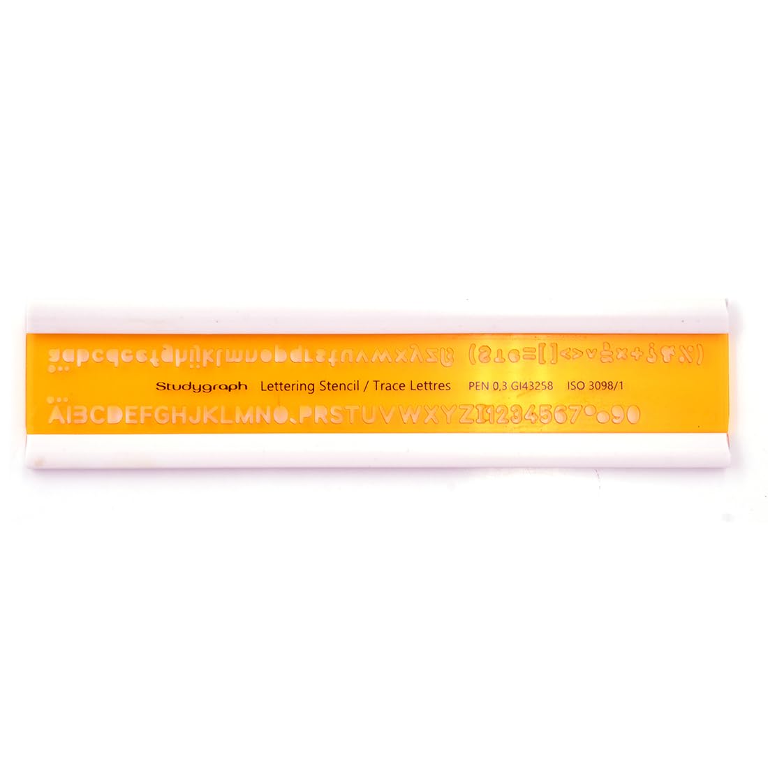 Graph'It Normografo per Disegno Tecnico Plastica Resistente agli Urti Traccia Lettere ISO 3 mm