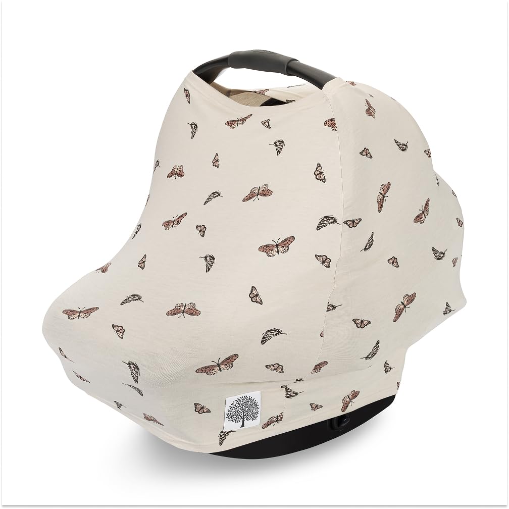 Parker Baby Co. Multi-Use Cover - Carseat Cover, Nursing Cover - Butterfly
